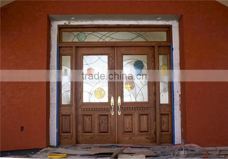 Luxury restaurant entrance wood doors
