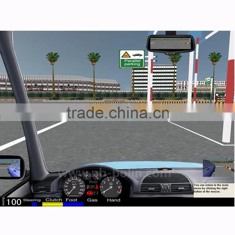 street view car driving simulator with 3 screens