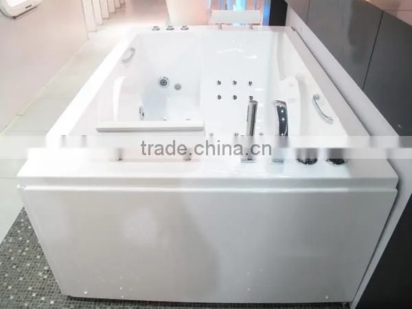 best price for one person massage acrylic bath tub, corner whirlpool full body massage bathtub, square bath tub