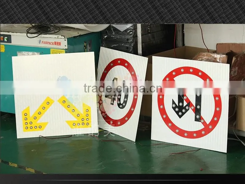 Road safety international reflective solar panel led speed limit aluminum traffic sign