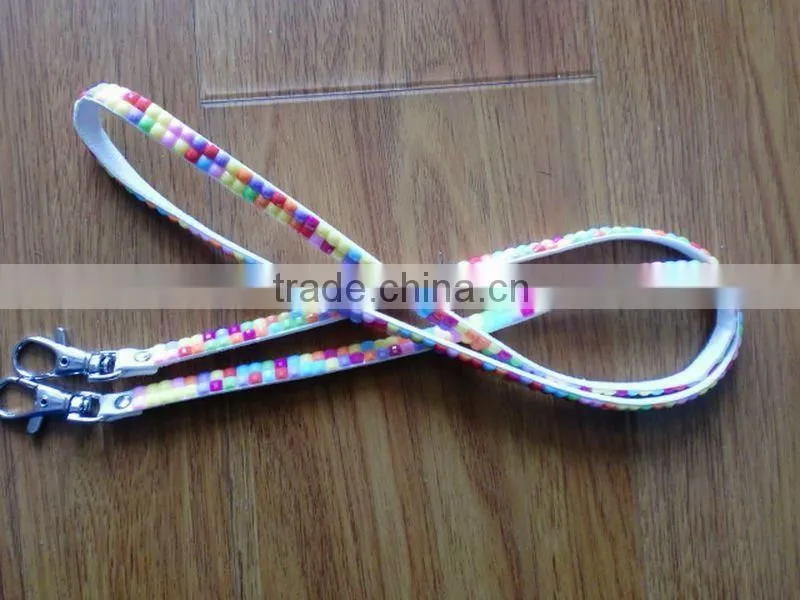 Wristlet Rhinestone Lanyard With Keychain
