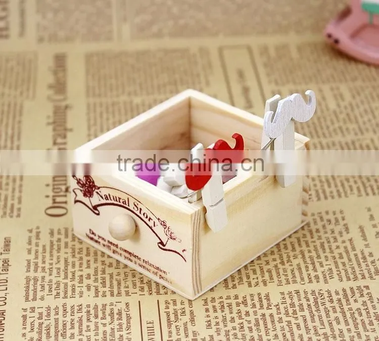 christmas small craft wooden photo clip, promotional wooden clips for wholesale