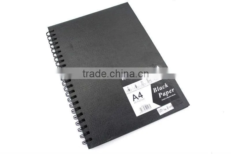 Hardcover Black paper sketch pad / black paper sketch book A4