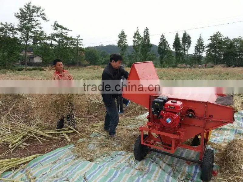 Gasoline engine portable rape thresher