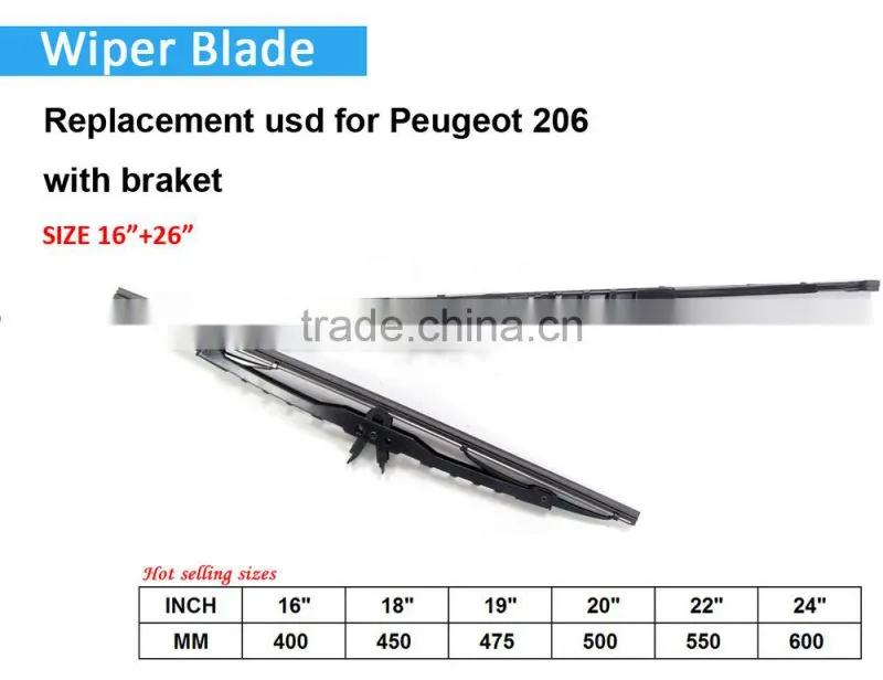 16"+26" universal wiper blade for peugeot 206