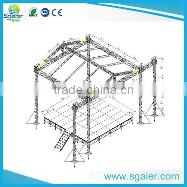 big truss 12m x 10m x6 m arch roof truss ,sgaier spigot truss ,box truss