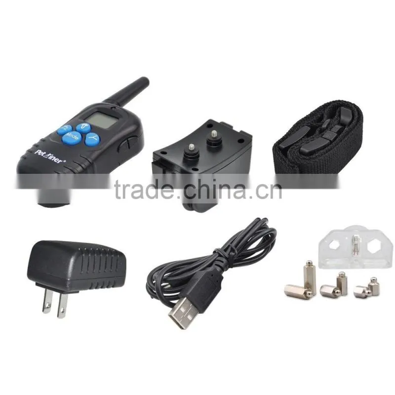 Hot sell Blue button Waterproof Rechargeable Remote Electric Shock Vibration Pet Dog Training Collar button option