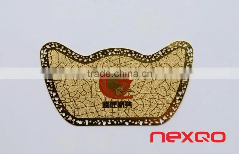 Custom printed laser cut business card metal