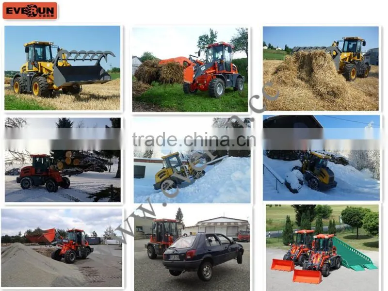 Everun ER08 hydraulic driving small wheel loader zl08 CE certificated with standard bucket