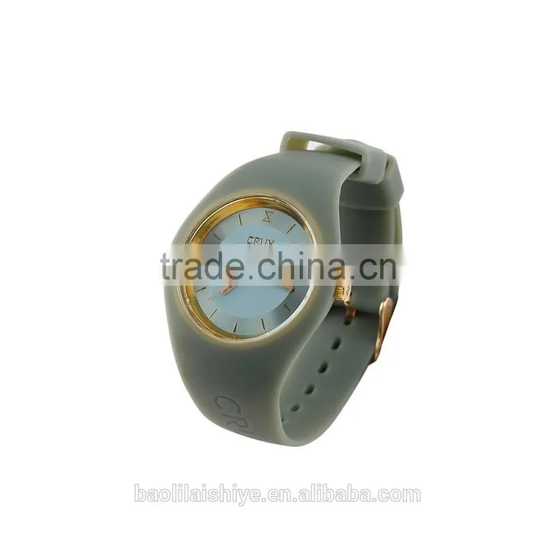 2017 New Style 5ATM waterproof silicone chain bracelet watch