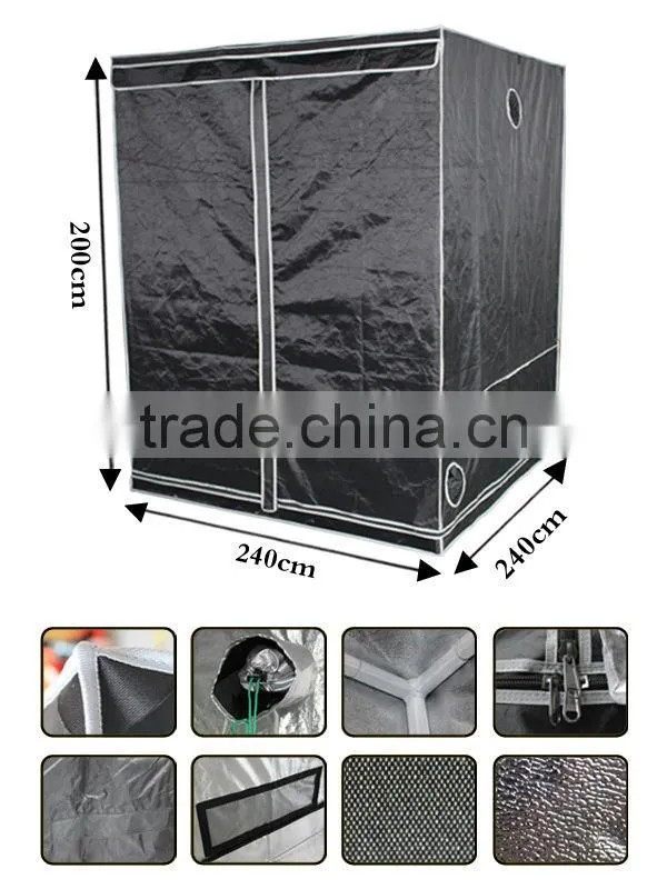7.8'x7.8'x6.5' (240x240x200cm) Garden Grow Tent Portable Dark Room