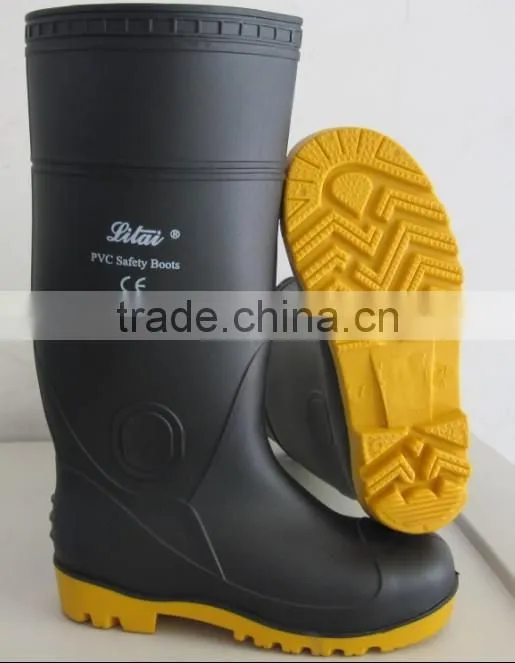 White PVC safety boot CE EN ISO20345 S5 western boots