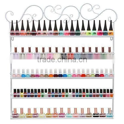 5 Tier Metal Nail Polish Mountable Organizer Display Rack