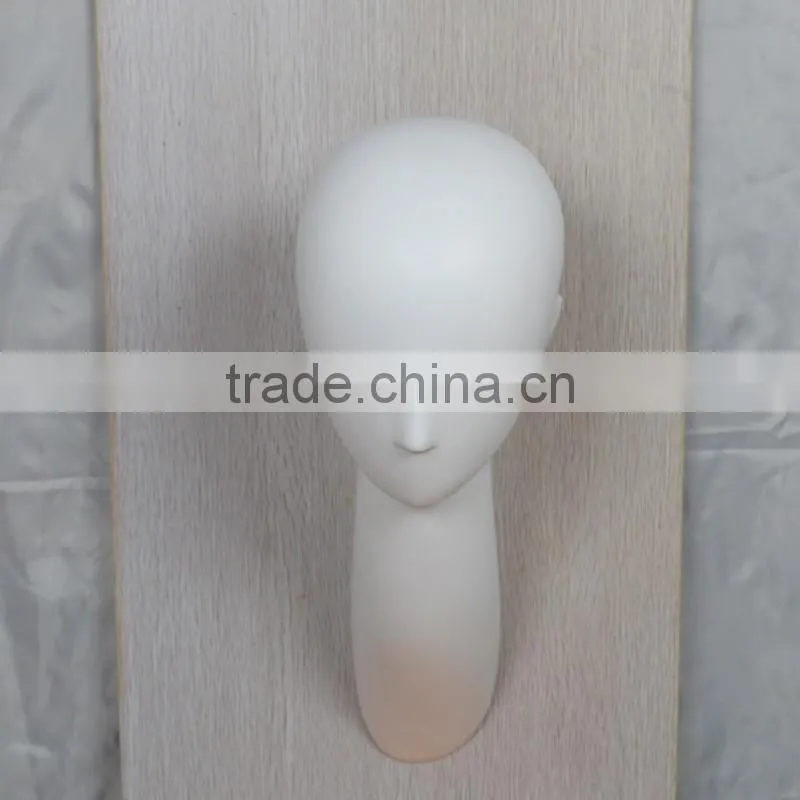 White Wall Mounted Female Head Deal for hats, scarves and sunglasses for home or retail store