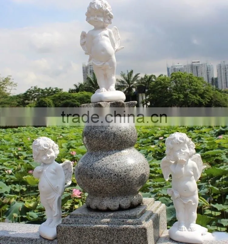 Popular white fiberglass resin cute angel statue table decoration
