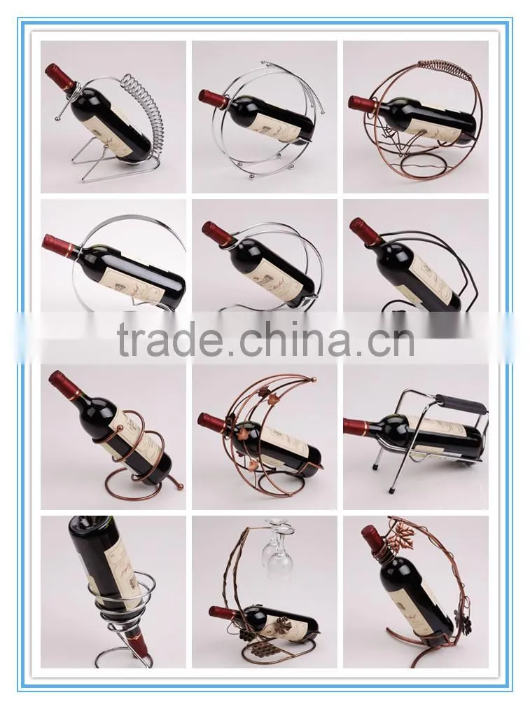 wine rack stainless steel, metal single wine bottle holder