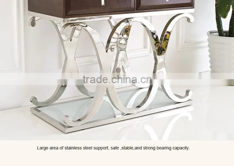 F359 Bedroom Furniture Modern walnut MDF sideboard