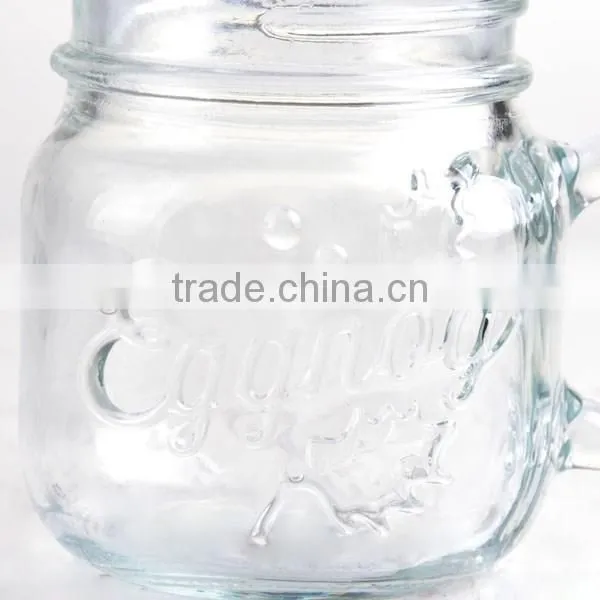 9.5oz small mini glass clear mason jar