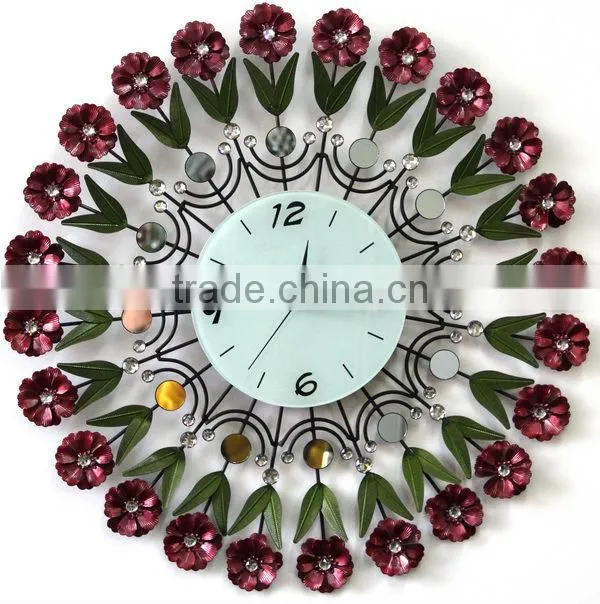 60*60CM metal diamond craft wall clock with CE