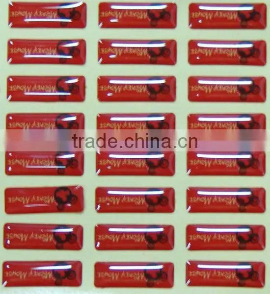 Top Quality Environmental Clear Epoxy Resin Sticker