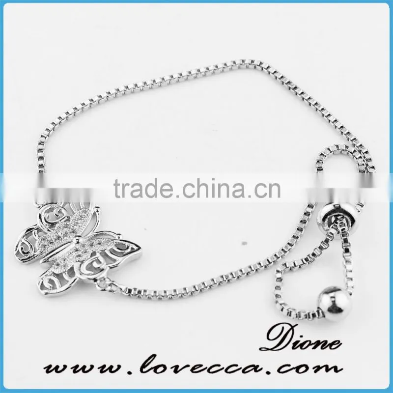 Girls women micro pave jewelry bracelets 24K Gold Platinum bracelet