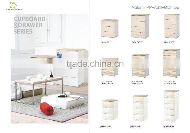 Durable 3 Drawer Lightweight Storage Cabinet For Closet/Office