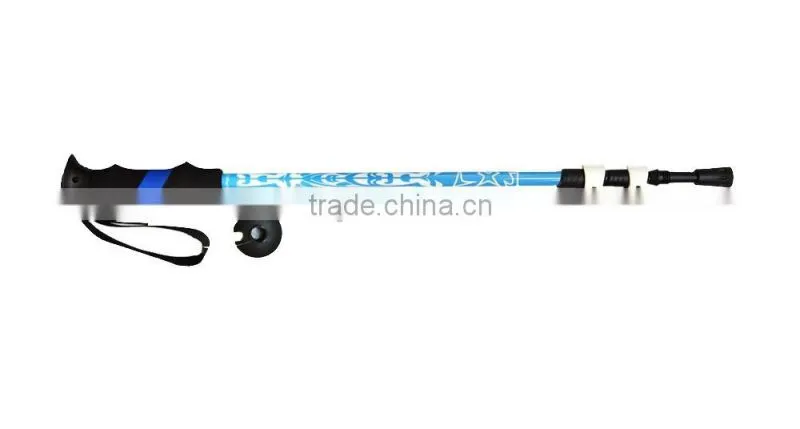 Aluminum light trekking pole with external lock, EVA grip, blue SZ15517