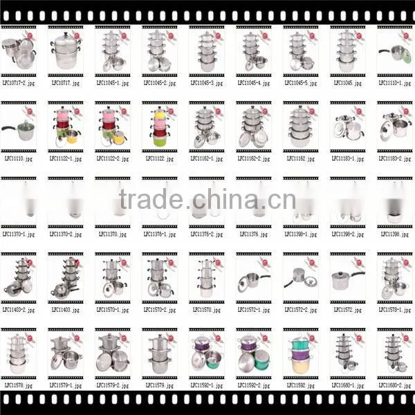 12pcs premier japanese cookware set stainless steel pot with silver colored surface