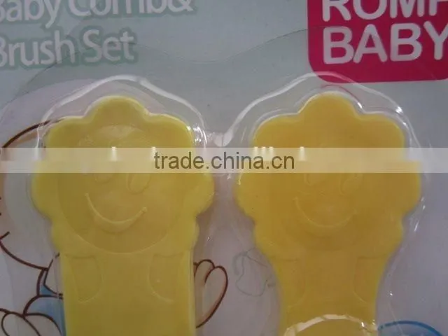 Plum blossom shaped comb with brush for children/plastic hair brush
