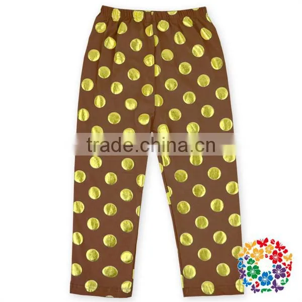 Posh Lavender Little Girls Skirts Gold Polka Dot Young Girls Wearing Short Skirts