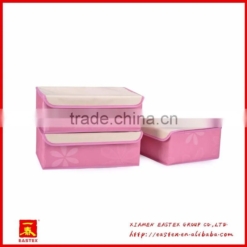 High quality oxford cloth socks/bra/briefs storage Box 3 pcs a set