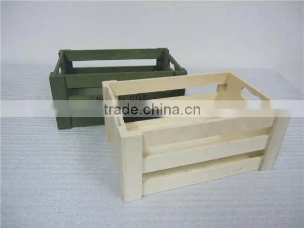 Green color plywood wooden crate for milk friut
