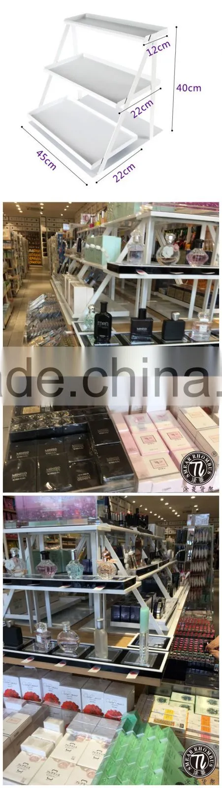 Custom countertop display metal convenience store shelf