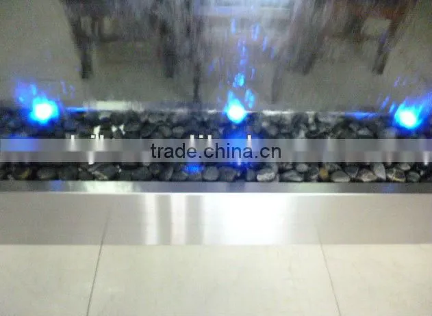 Exterior glass wall indoor waterfalls for homes artificial waterfalls