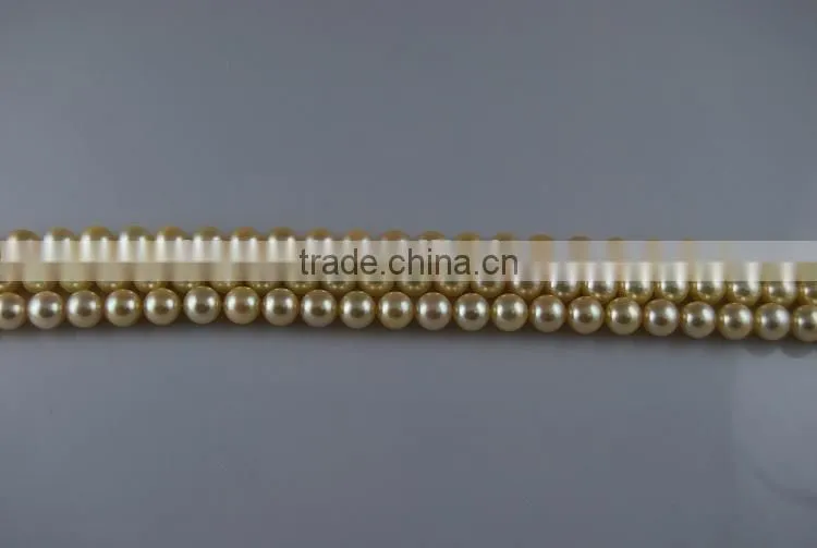 5.5-6mm golden Akoya pearl strand wholesale