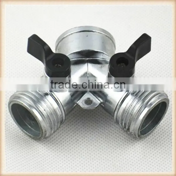 Zinc Y connector with valve