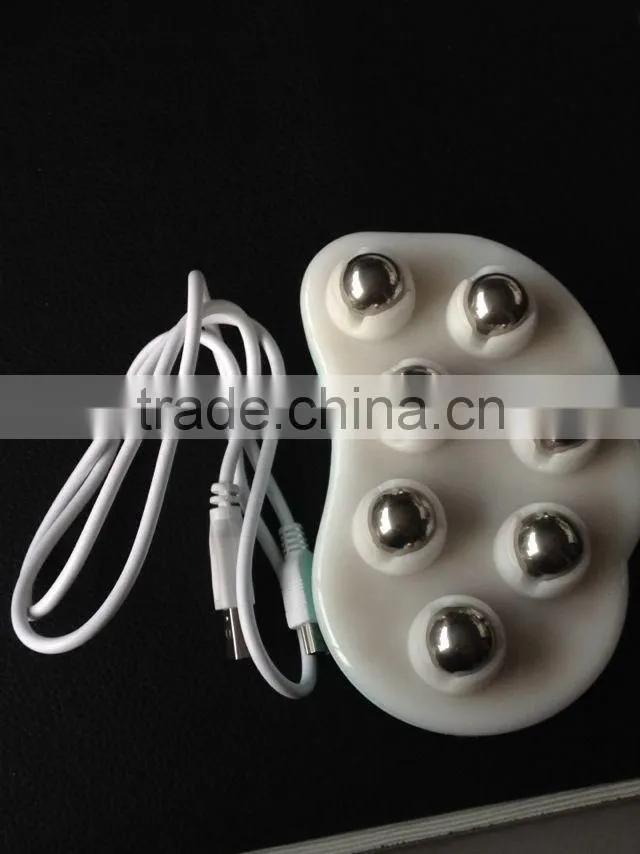 Plastic 360 degrees ball massager with usb line