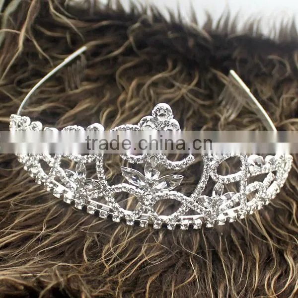 Fhinestone Hair Accessories Women Crystal Wedding Tiaras For Bride Halo H172-065