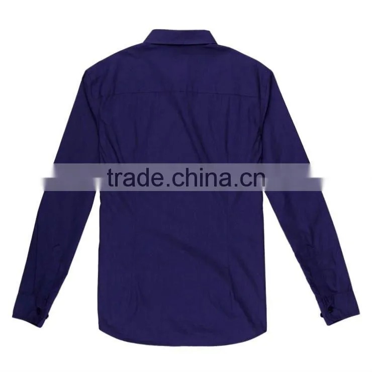Men's 100% cotton poplin shirt with long sleeve