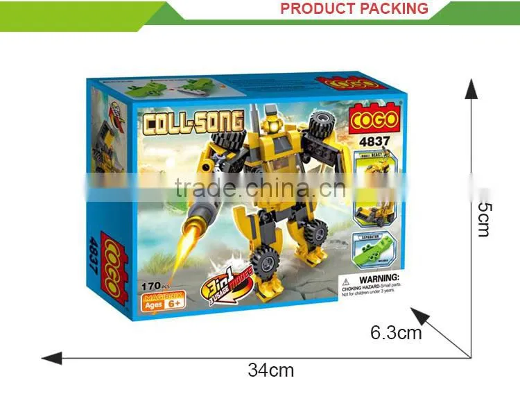 3 in 1 Wholesale child intellect building blocks programmable robot toy