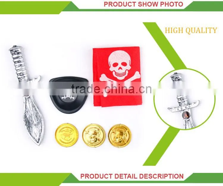 Cheap plastic pretend play toy plastic pirate gold coins