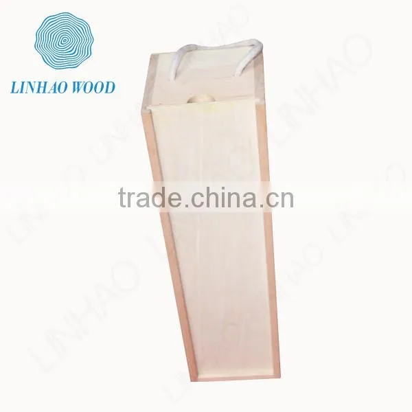 OEM Manufacturer Pine Wood Sliding Cover Wine Box