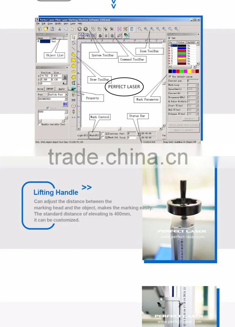 Lowest price for sale cable laser mark system