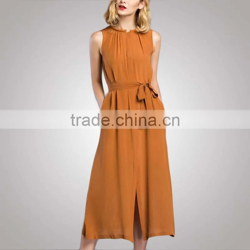 Contrast Color Office European Design Trendy Business Dress With Your Logo