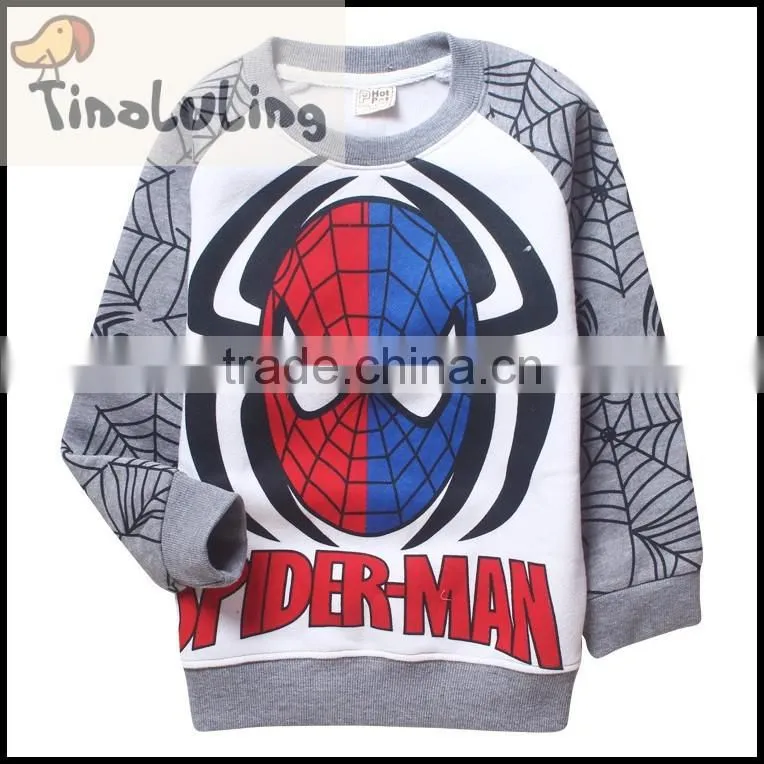 New design spider man fleece jackets fashion wholesale no zipper fleece long winter coats for girls