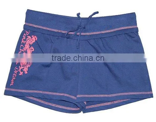 women's red sport short pants with logo