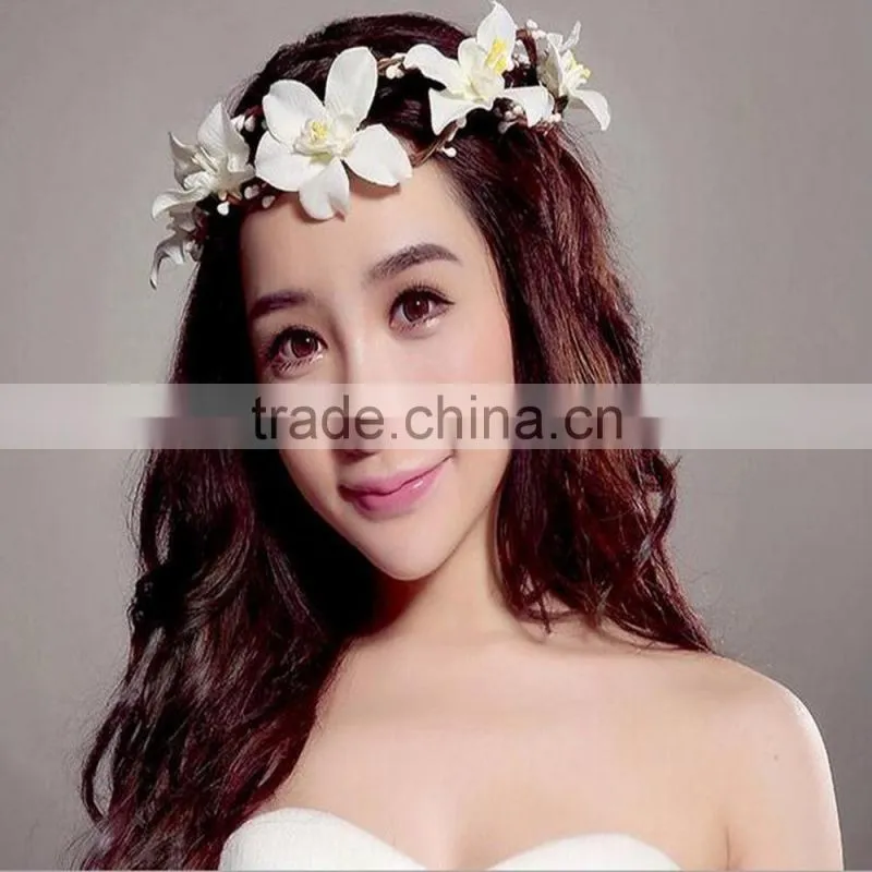 Big Flower Wedding Hair Wreath Bridal Headband,Hair accessory