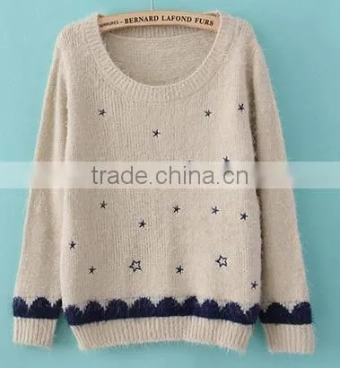 2014 hot sell wholesale high quality long sleeve Cashmere sweater