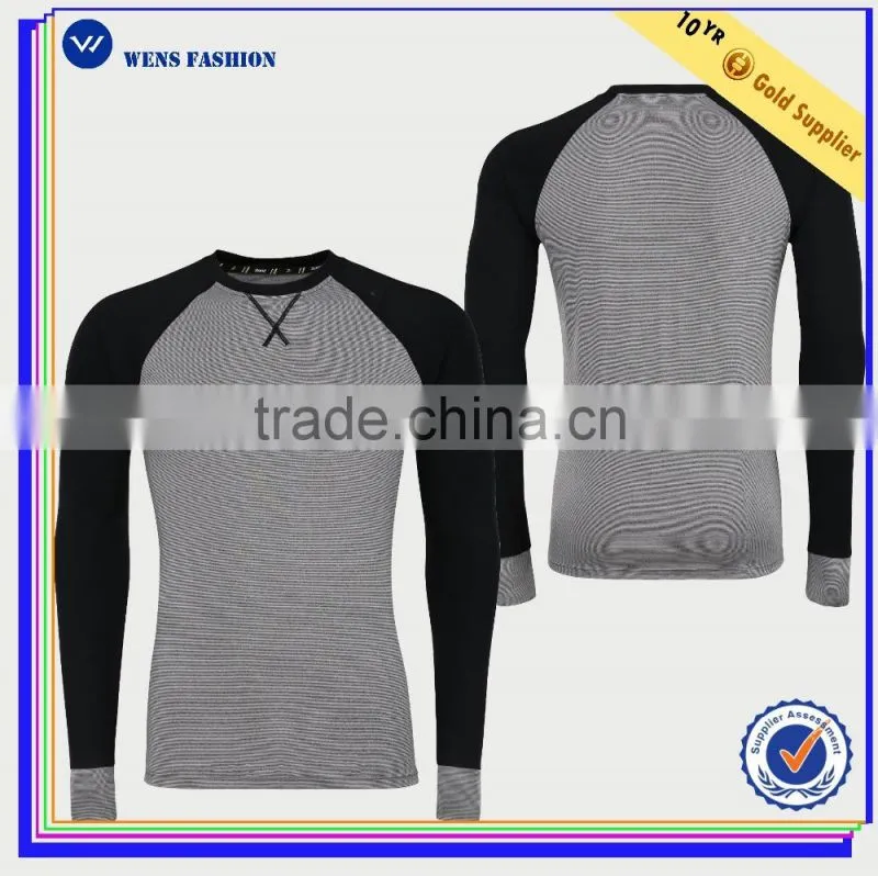 High Quality Tshirt Boys Design Printing Man Gym Tshirt Two-color Long Sleeve Tshirt