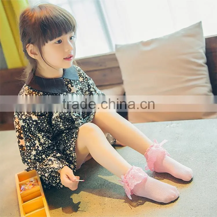 2015 Fashion Korea Lace Baby Girl Tube Cotton Socks Wholesale
